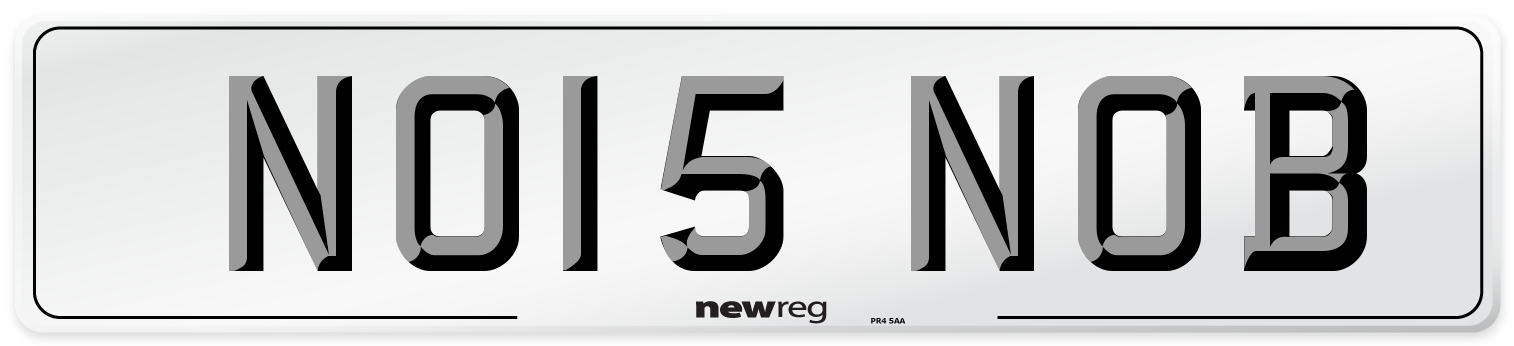 NO15 NOB Number Plate from New Reg